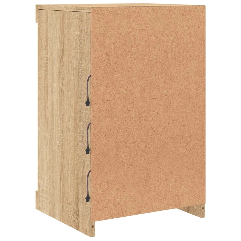 Buffet credenza cassettiera armadio mobile contenitore organizer per cucina soggiorno salotto con luci LED Sonoma 41 x 37 x 67 cm marrone 02_0029962