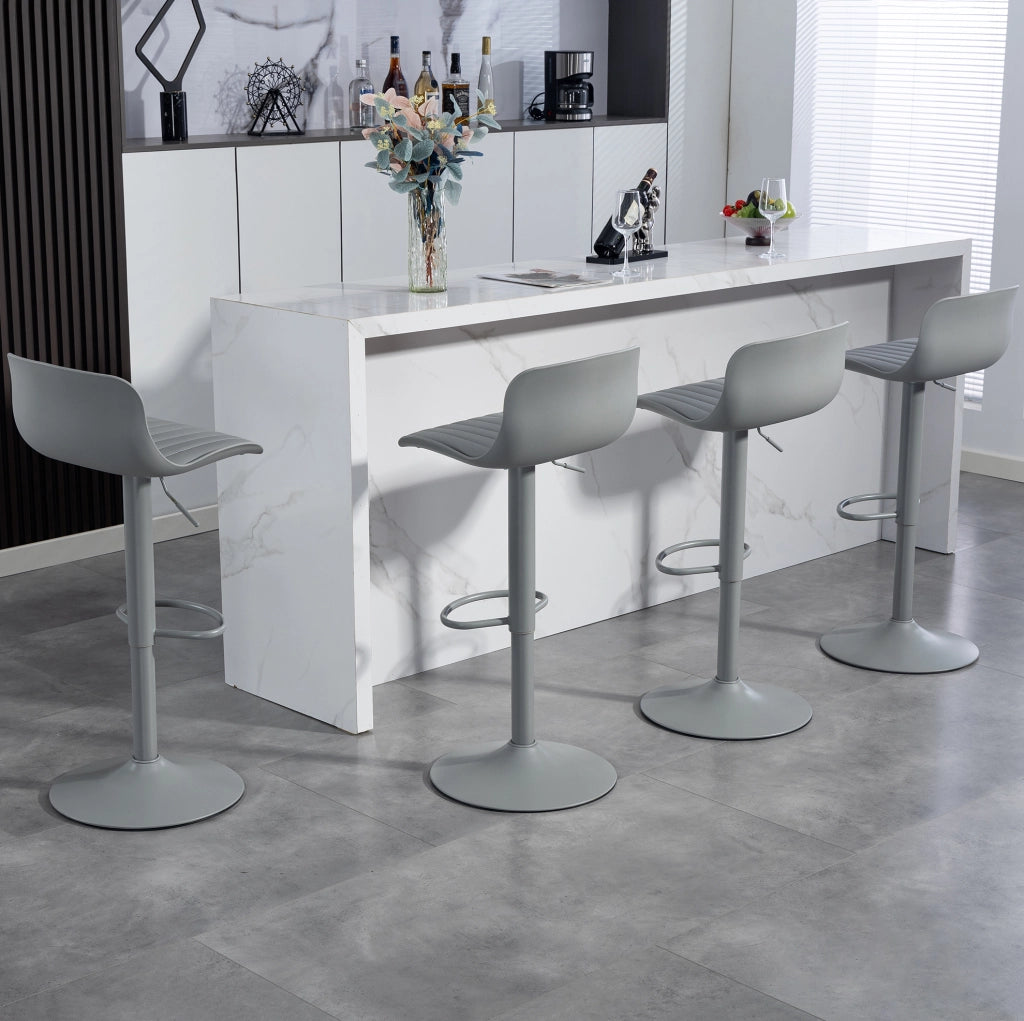 Sgabello da bar girevole regolabile grigio