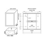 PIEDISTALLO PER CASSAFORTE ART.8482- 1,0 pz