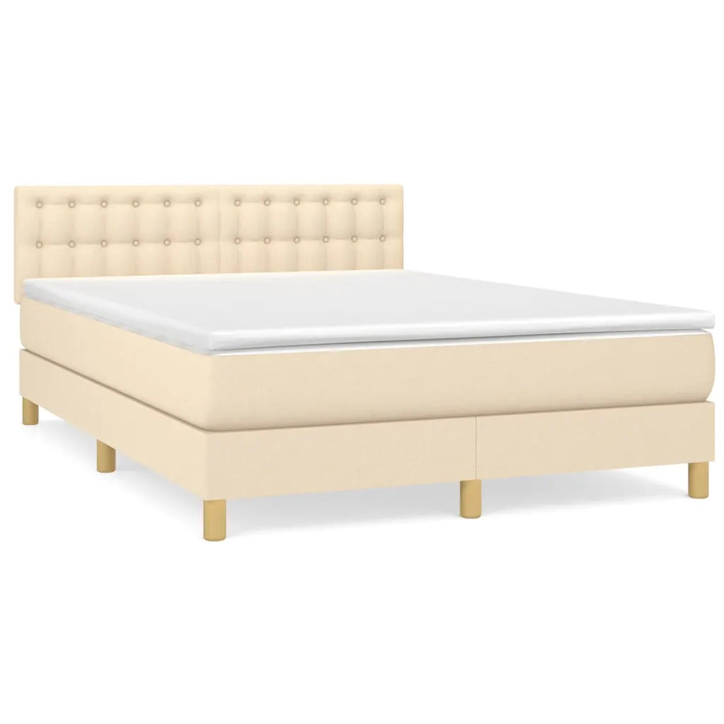 Giroletto a Molle con Materasso Crema 140x200 cm in Tessuto 3140942