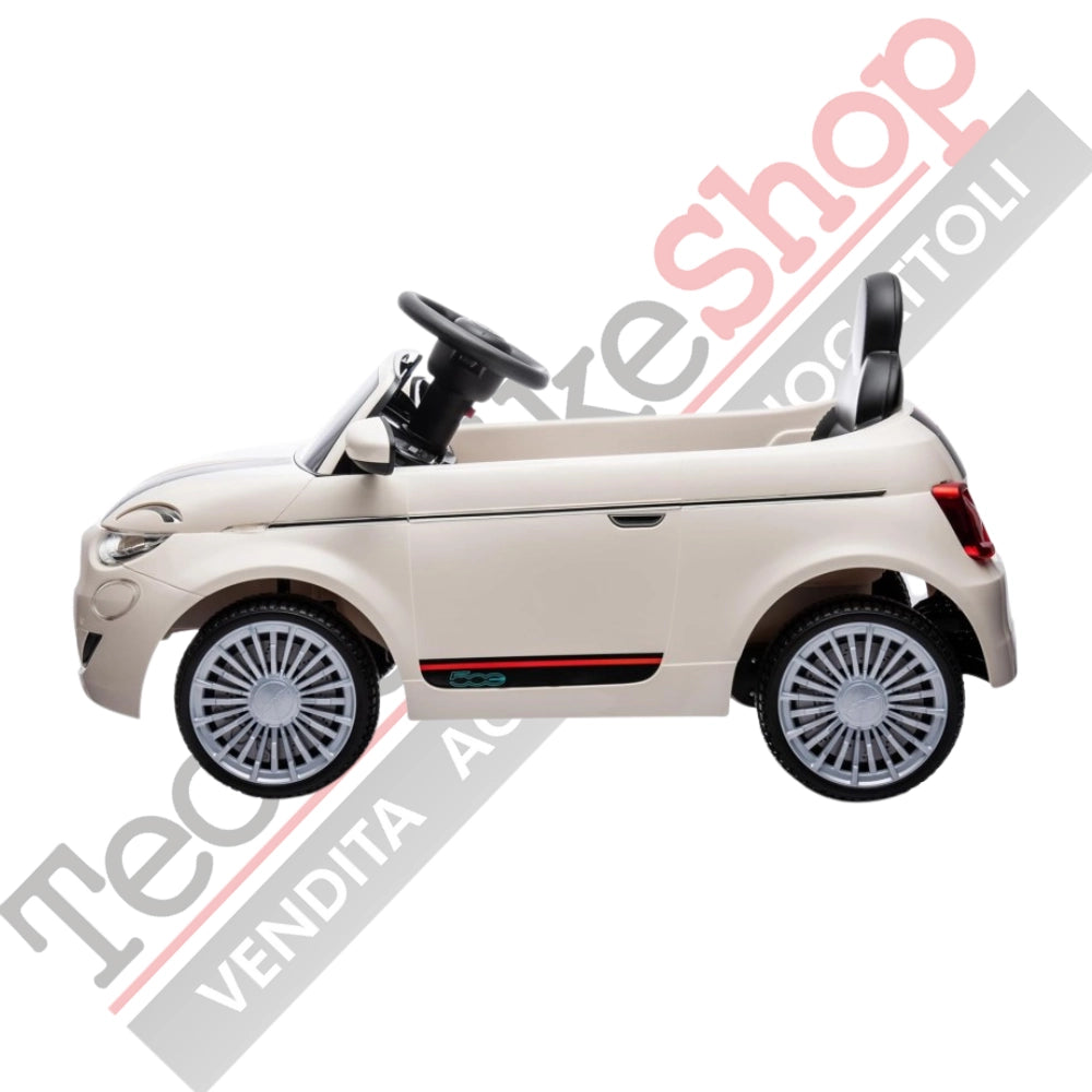 Tecnobike Shop Auto Elettrica per Bambini Fiat 500e 12V-Beige