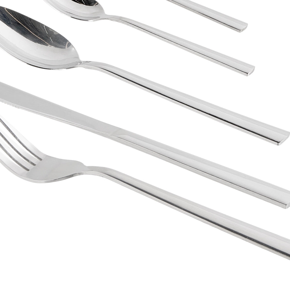 Set di posate da 60 pezzi Coltello Forchetta Cucchiaio Cucchiaino Forchetta da dolce Acciaio inossidabile Argento