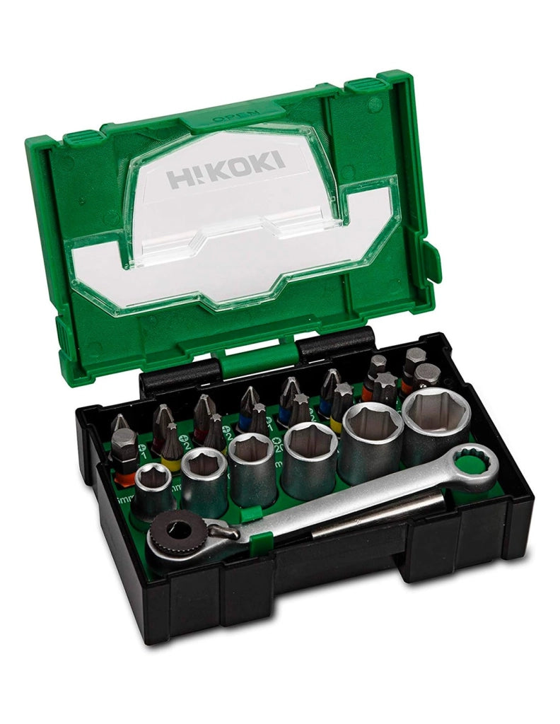Set di bussole e bit per avvitare HIKOKI 40030020 (24 pezzi)
