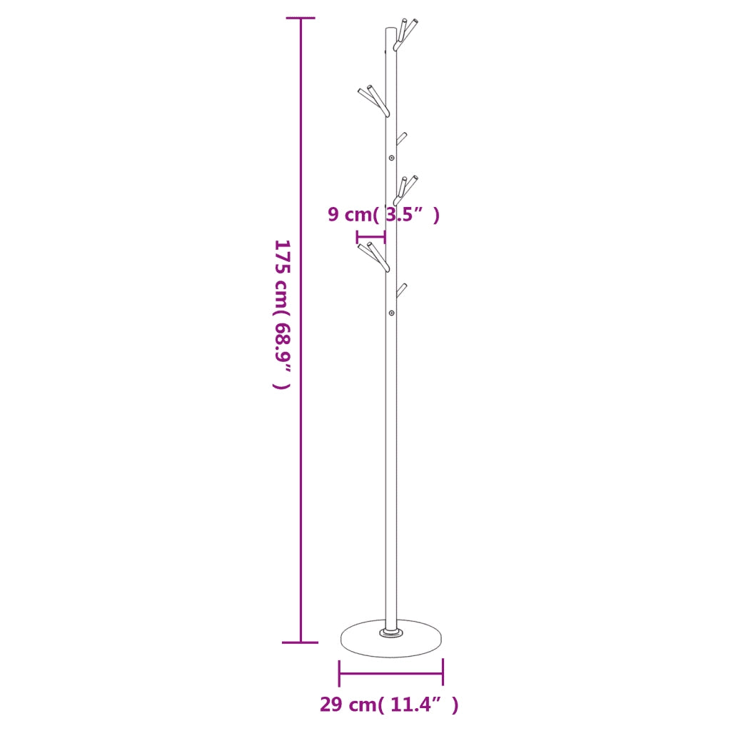 Appendiabiti Nero 175 cm in Ferro Verniciato a Polvere CFW3953830
