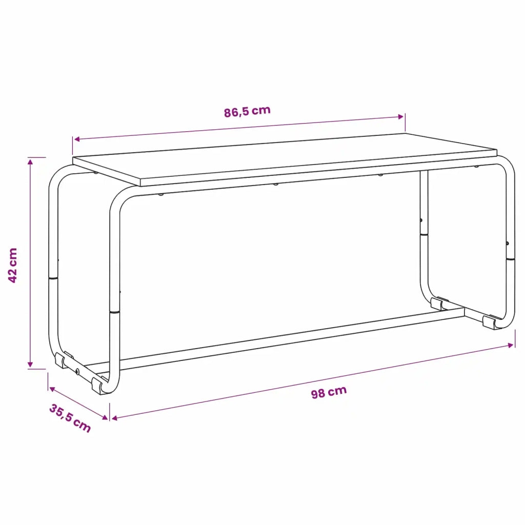 Supporto TV 98 x 35.5 x 42 cm Rovere Sonoma 8007889