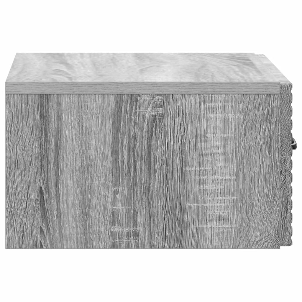 Mobiletto da notte a muro Grigio Sonoma 49 x 34,5 x 20 cm 898627