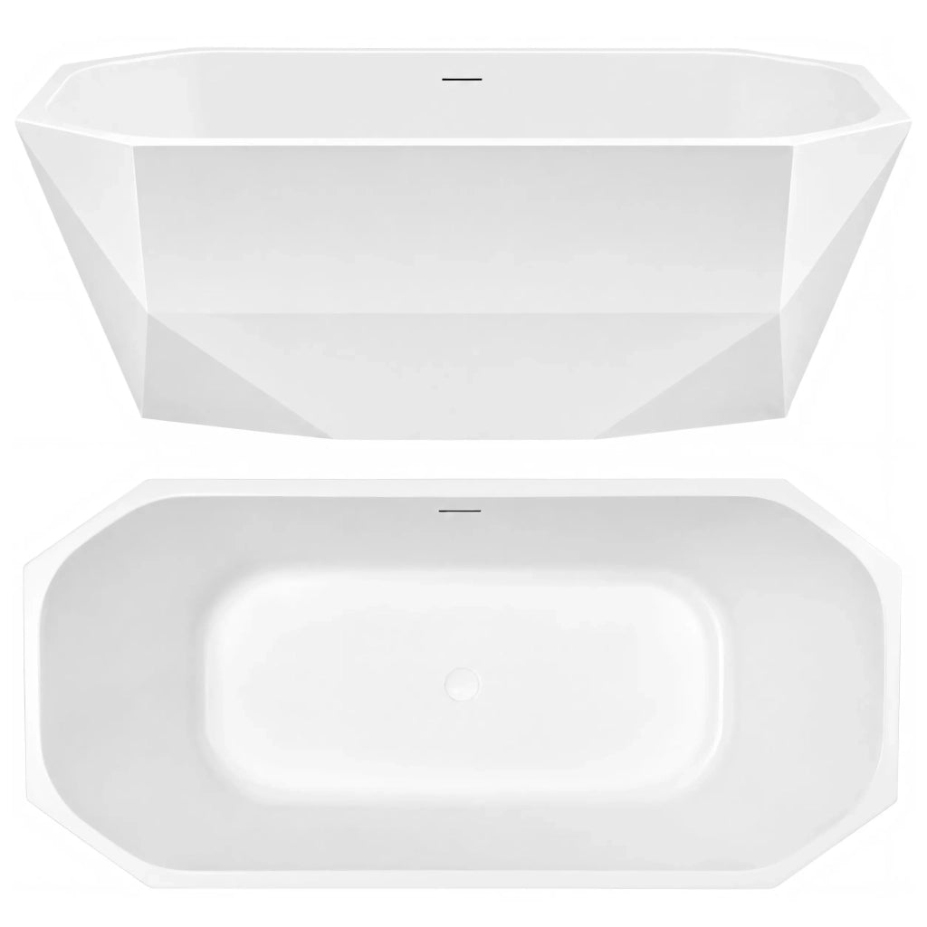 Vasca Da Bagno Freestanding Rea Diamanti 170 Copritappo oro spazzolato