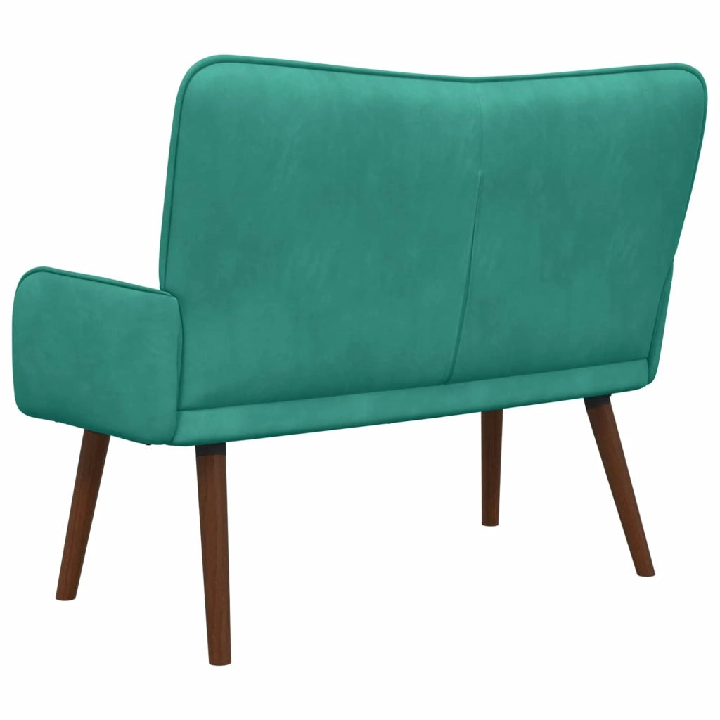 Sofa a Due Posti Turchese 115 x 61 x 87 cm Velluto