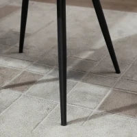 Sedia da Pranzo in Stile Industriale con Schienale, Sedia da Soggiorno Moderna in  Finta Pelle e Metallo Nero, 61x58x84 cm, Grigia