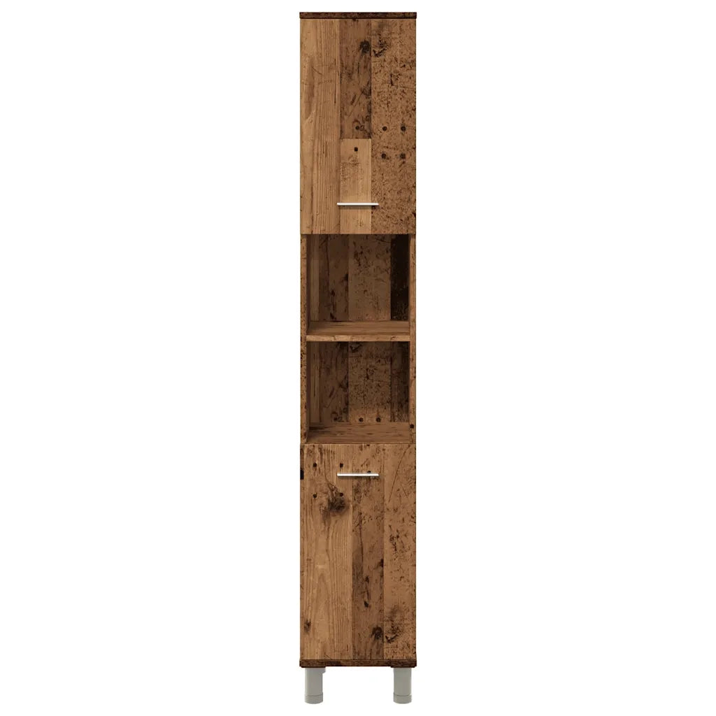 Mobile da Bagno Legno Antico 30x30x179 cm in Legno Multistrato 856140