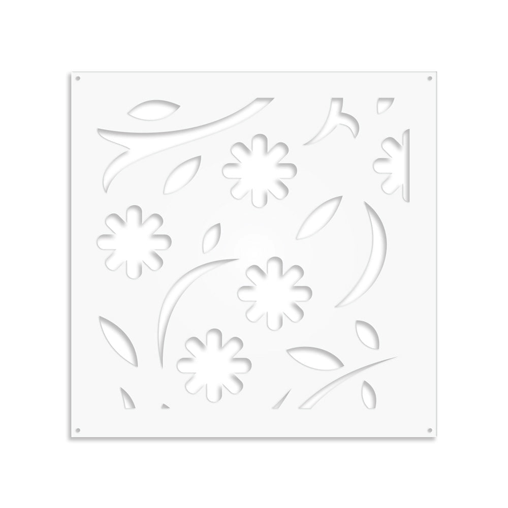 AUTUMN - Pannello in PVC traforato - Parasole Misura: 73x73 cm, Colore: bianco