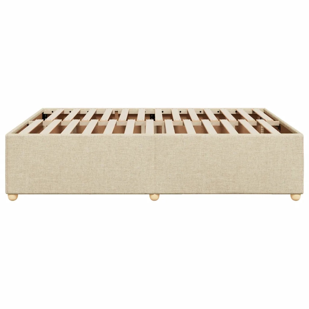 Giroletto senza Materasso Crema 140x200 cm in Tessuto