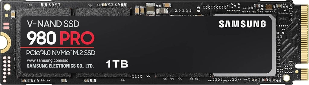 Memorie MZ-V8P1T0B 980 PRO SSD Interno da 1TB, compatibile con Playstation 5, PCIe NVMe M.2, Nero