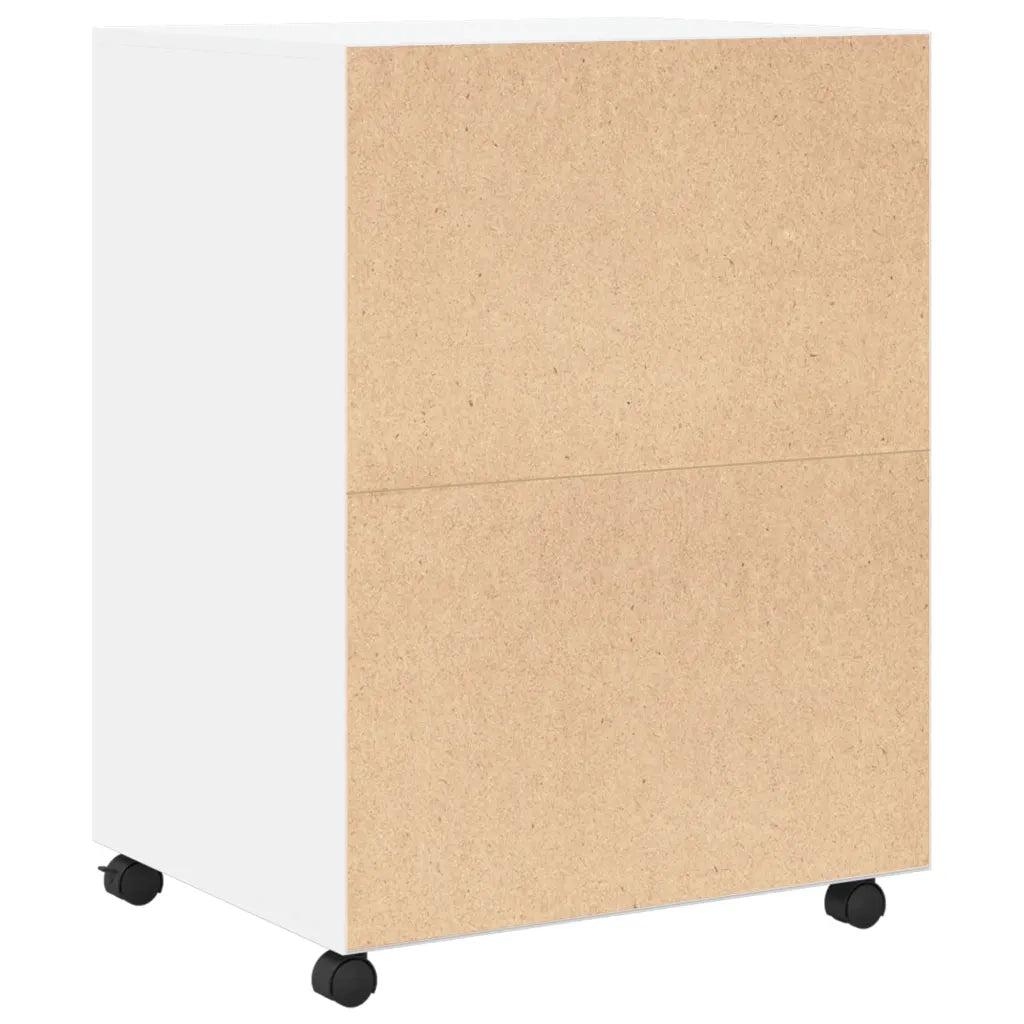 Mobiletto con Ruote Bianco 60x48x81 cm in Truciolato CFW2152424