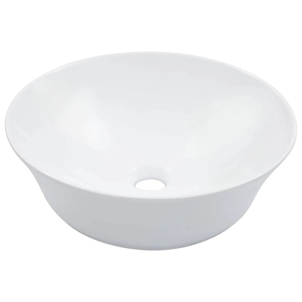Lavabo da appoggio per l'interno del bagno cabina doccia cabina WC 41 x 12,5 cm ceramica bianca 02_0002616
