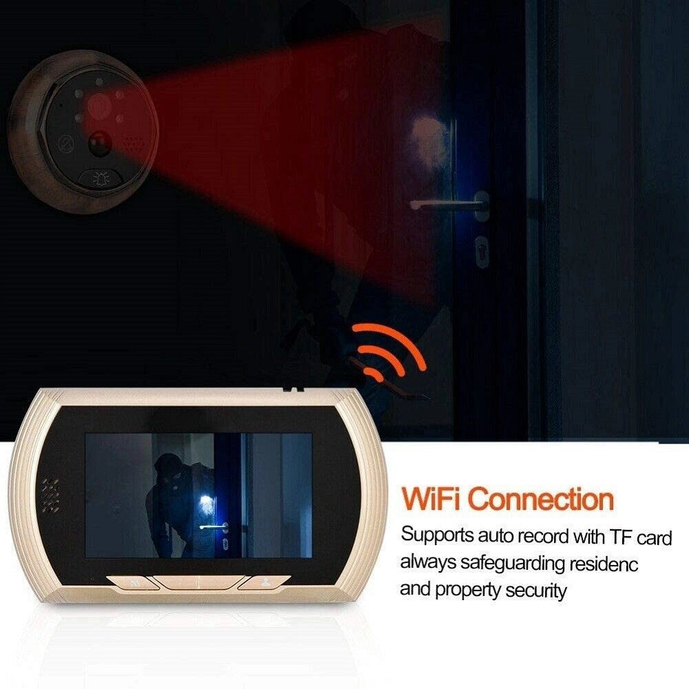 Trade Shop - Spioncino Elettronico Wifi Digitale Schermo 4.3'' Campanello Elettronico Cw432 -