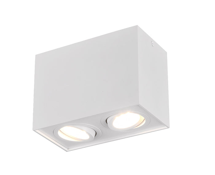 Plafoniera da Interno Attacco GU10 in Metallo Bianco Opaco