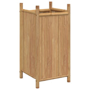 Fioriera rialzata per piante fiori terrazza giardino 40 x 40 x 80 cm bambù marrone 02_0037585