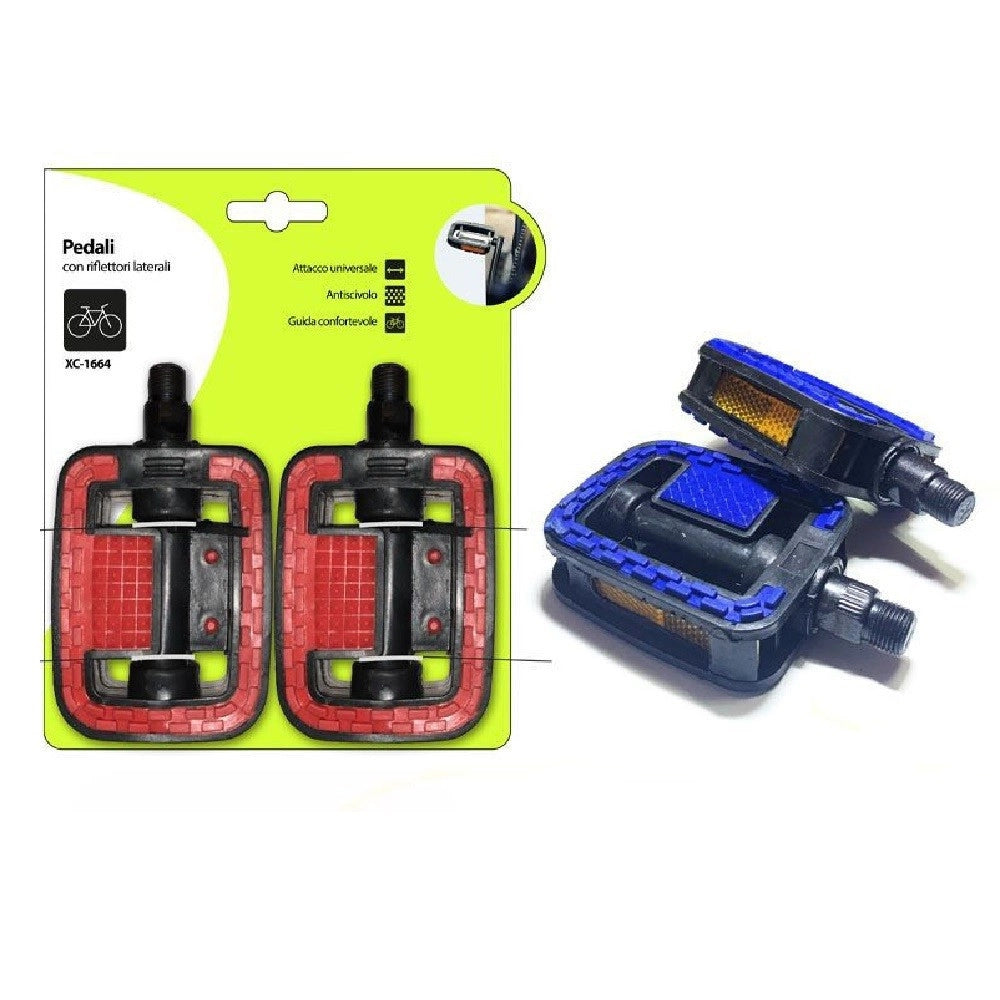 Trade Shop - Pedali Per Bicicletta Con Catarifrangenti Attacco Universale Antiscivolo Xc-1664 -