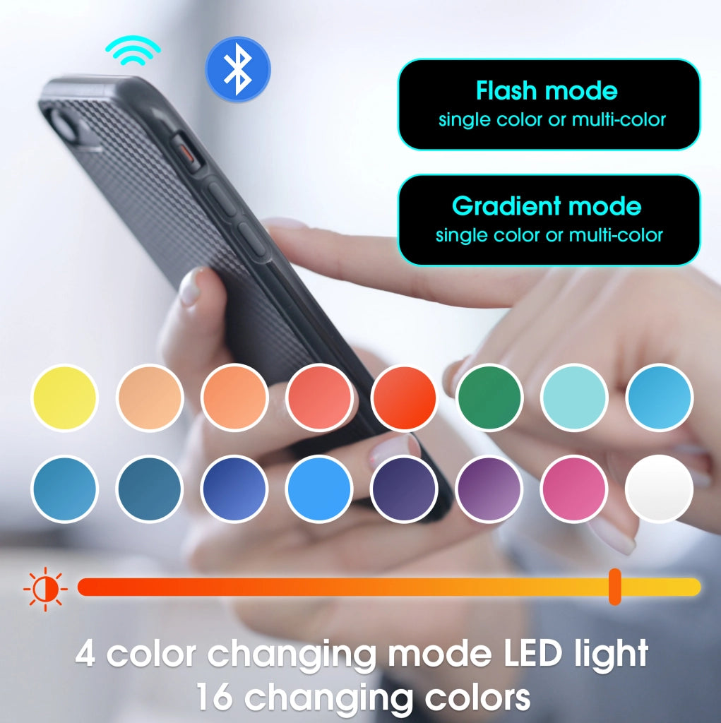 Tavolino da caffè moderno con LED; controllo APP e Bluetooth; 90x45x35;5 cm; nero e bianco