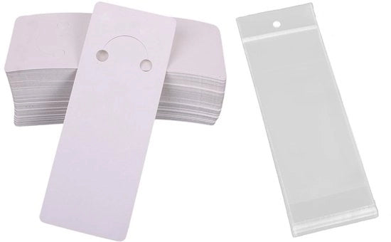 Display cartoncini 100 pezzi - Sacchetti autoadesivi - Carta/Plastica - 15 x 5,2 cm - Superficie descritta - Preparazione per il punto di vendita