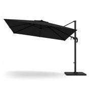 Ombrellone Professionale Per Giardino Terrazza Piscina Gazebo Dehors Bar Hotel Con Braccio Pieghevole Rotazione Completa 360° Tela Impermeabile Protezione Solare UV Acciaio Inossidabile 3x4 M Nero
