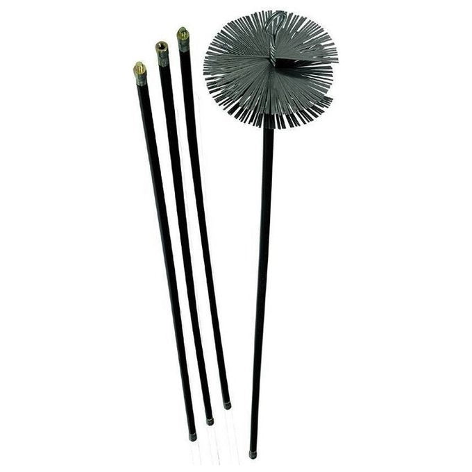 Vigor Blinky 40840-30 Kit Spazzacamino 6 Canne 140 cm Diametro 300 mm Scovolo Acciaio Aste Polipropilene
