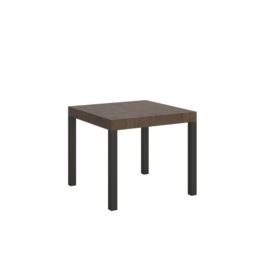 Tavolo allungabile 90x90/246 cm Every Noce telaio Antracite