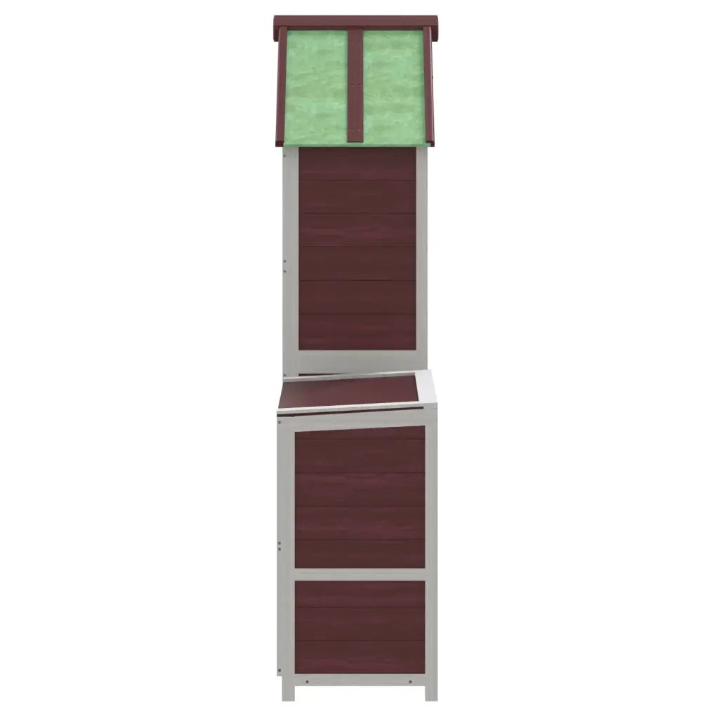 Set Rimessa Attrezzi da Giardino 2pz Moka Legno Massello Pino 172251
