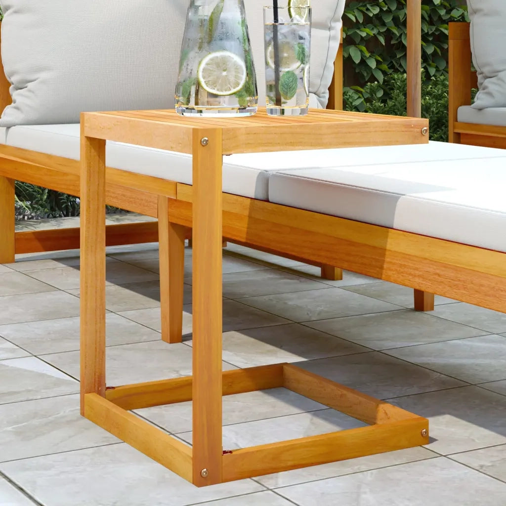 Tavolino da Giardino | Tavolo a C 42x40x50 cm in Legno Massello di Acacia