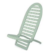 Trade Shop - Set 2pz Spiaggina Pieghevole Verde Acquamarina In Plastica 40x40x86cm Mare Piscina 023510 -