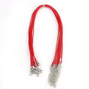 Cordone a catena 10 pezzi - Tela di cera 46cm - Chiusura a forma di granchio - Estensione a catena 5cm - Leggero - Manufatto a mano - Collana