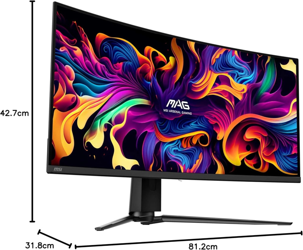 MAG 341CQP QD-OLED Monitor Gaming Curvo UWQHD 34", Quantum Dot OLED (3440x1440), 175Hz / 0.03ms, 99% DCI-P3, ΔE≤2, DisplayHDR True Black 400, KVM, DP 1.4a, HDMI 2.1, USB Type-C