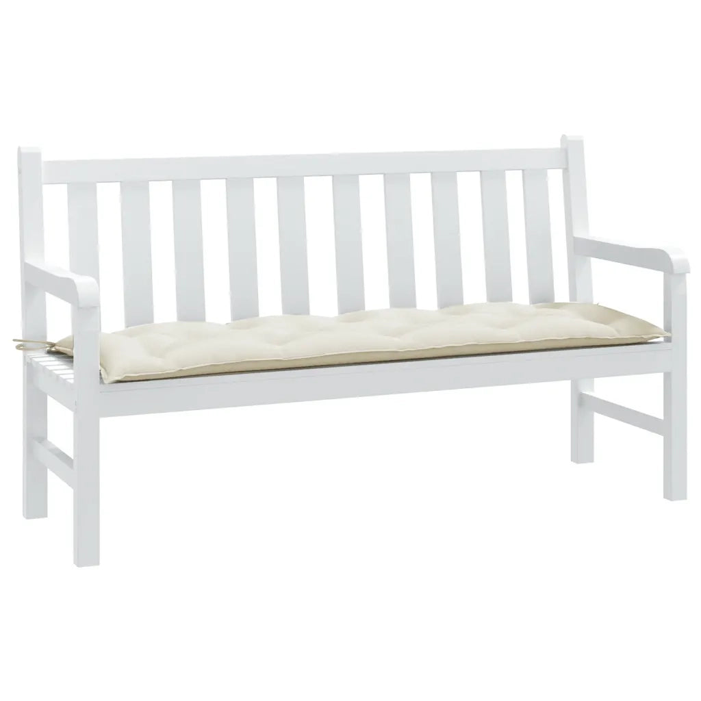 Cuscino per Panca da Giardino Crema MÃ©lange 150x50x7 cm Tessuto