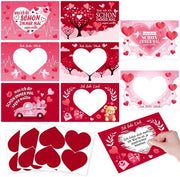 Set di Carte di Auguri 12 pezzi - San Valentino - Compleanno - Anniversario - Etichette per la Decorazione - Messaggi Personalizzati - Carte di Buon Augurio