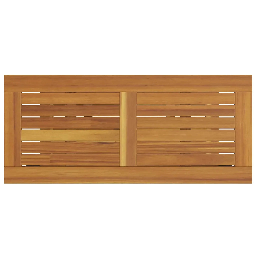 Tavolo da Esterno Naturale e Grigio 80 x 35 x 75 cm 4010608