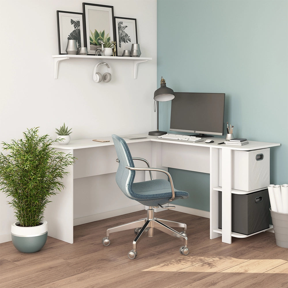 Vicco Scrivania angolare Bianco 140 x 140 cm