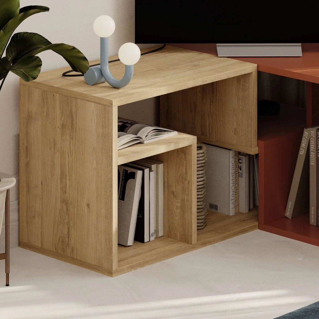 Mobile TV modulare in legno "Glis" - 145 x 35 x 44 cm - Terracotta