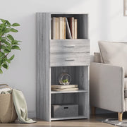 Credenza-Buffet-Armadio da cucina Grigio Sonoma 50x42,5x124 cm in Legno Multistrato