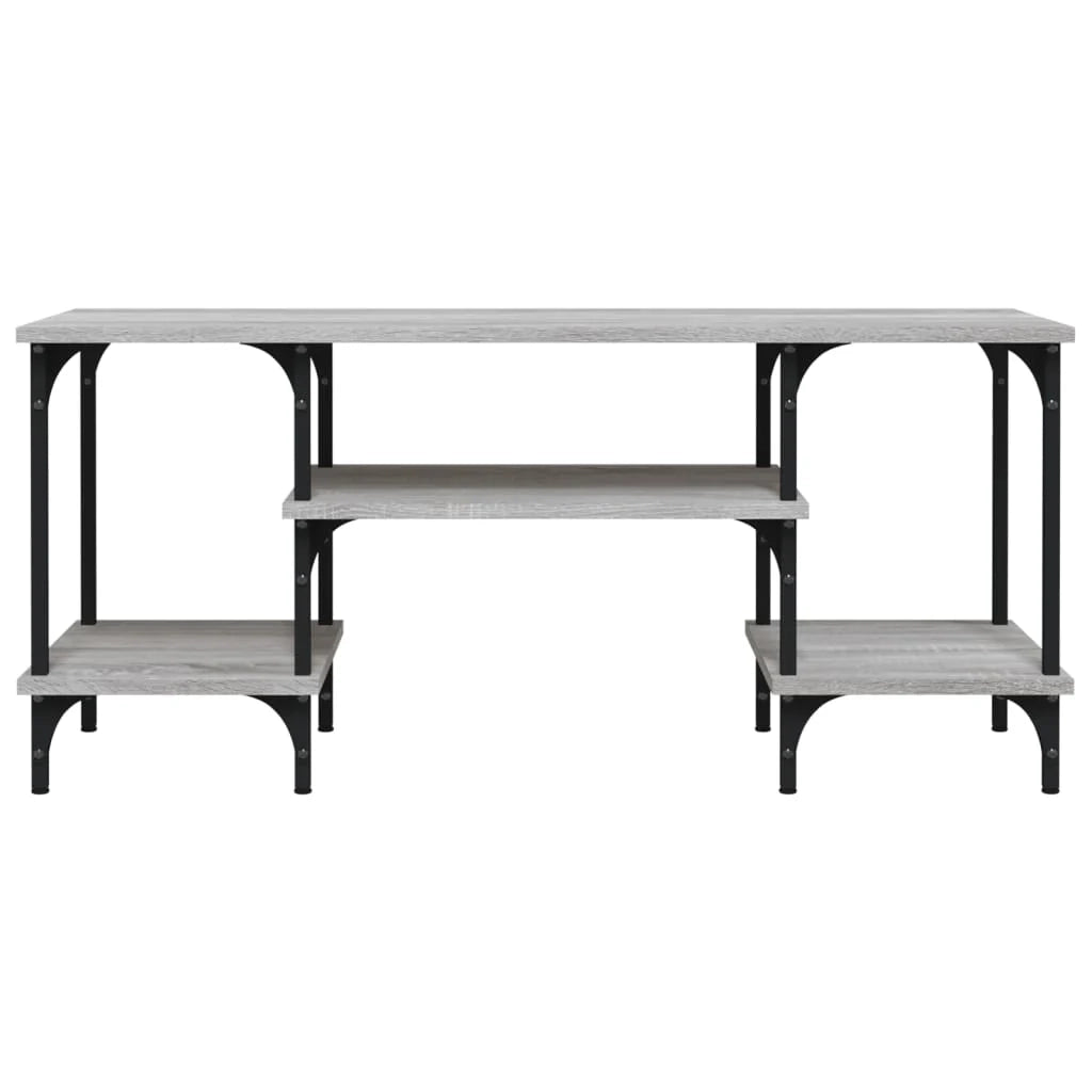 Mobile TV multimediale mensola TV credenza TV sala da pranzo soggiorno camera da letto Sonoma 102 x 35 x 45,5 cm legno ingegnerizzato grigio 02_0028354