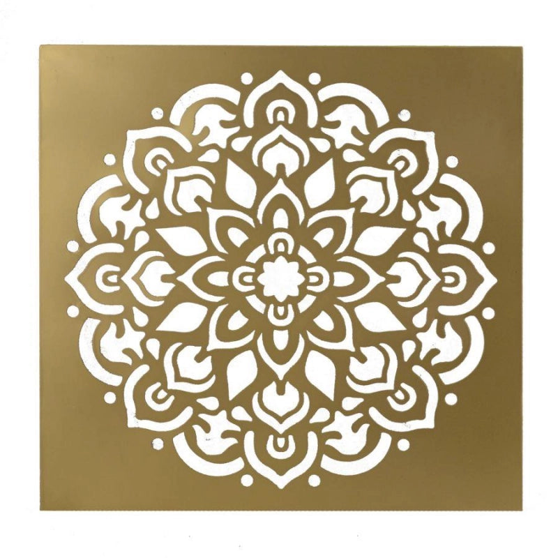 Quadro metallo oro quadro cm 56x56x3