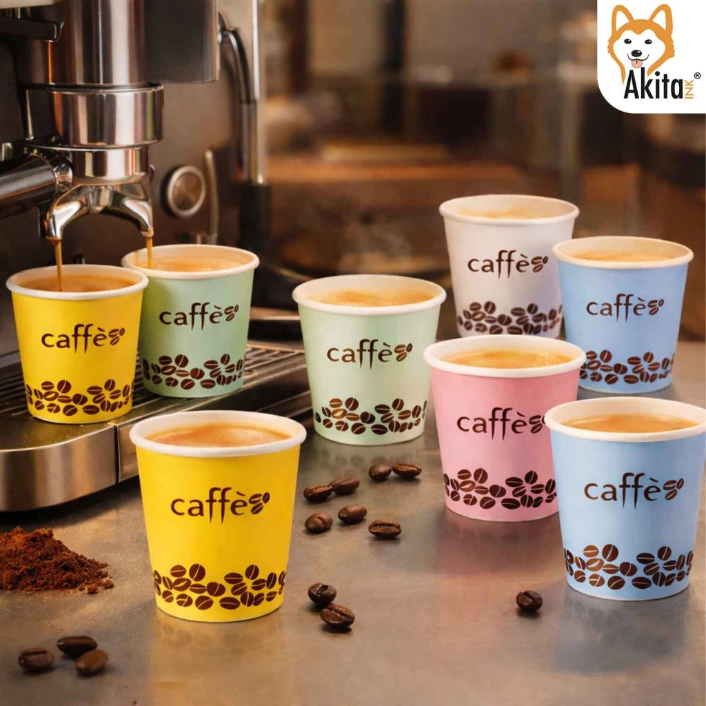 Akitaink 1000 Bicchieri Caffe Carta 75ml Colorati