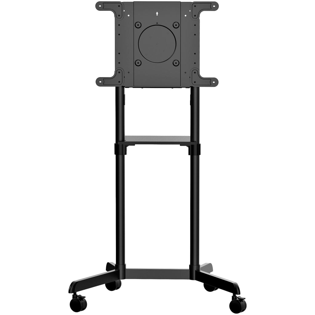 Startech.com carrello porta tv con ruote - supporto tv portatile per schermi vesa da 37-70" (70 kg) - supporto tv con ripiano e scomparto di appoggio - schermo girevole/inclinabile - carrello tv universale su ruote - MBLTVSTNDEC