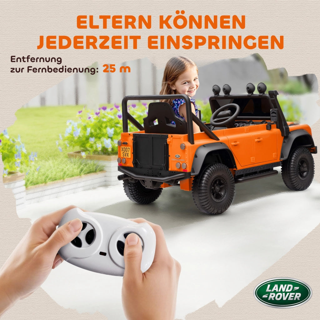 Auto Elettrica per Bambini ¨C zephmum ¨C Arancione con Telecomando e Luci LED