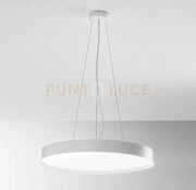 AVA S/M -  LAMPADARIO A SOSPENSIONE BIANCO A LED 3000-4000K 8500-8900LM 80W+12W DOPPIA EMISSIONE DIMMERABILE D.80CM