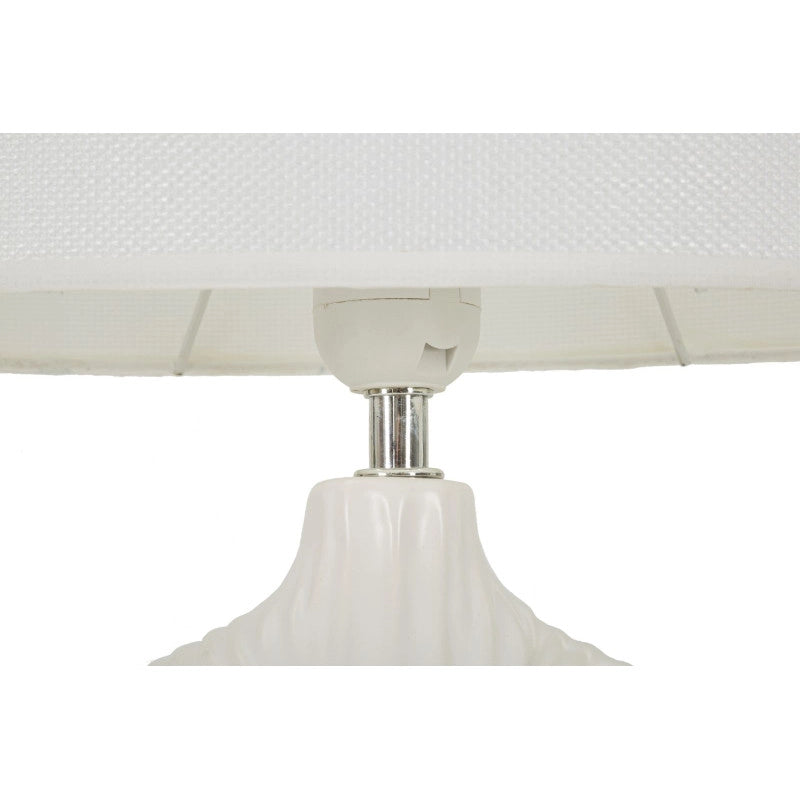 Lampadelle A Da Tavolo Seta Bianca cm 28,5x15x43