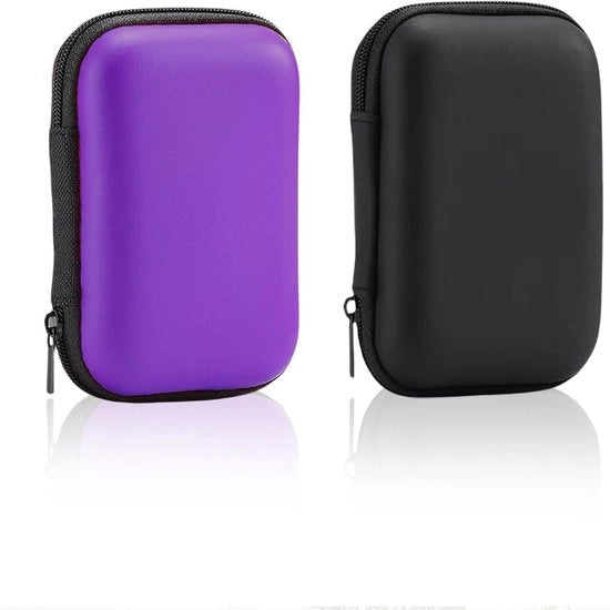 Etui per carte da gioco - Capacità 216 carte - Nero e Viola - Set da 2 pezzi