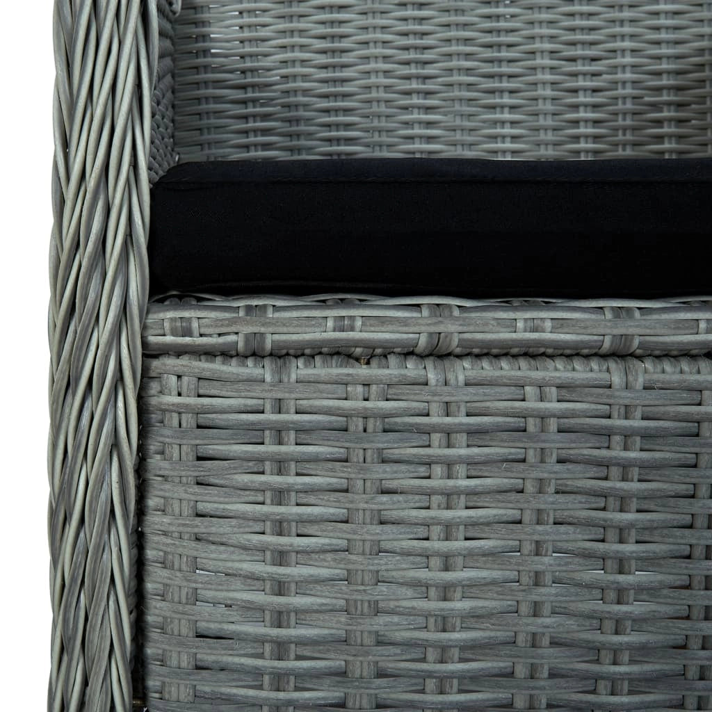 Set da pranzo da 9 pezzi con cuscini resina intrecciata grigio chiaro 02_0014640