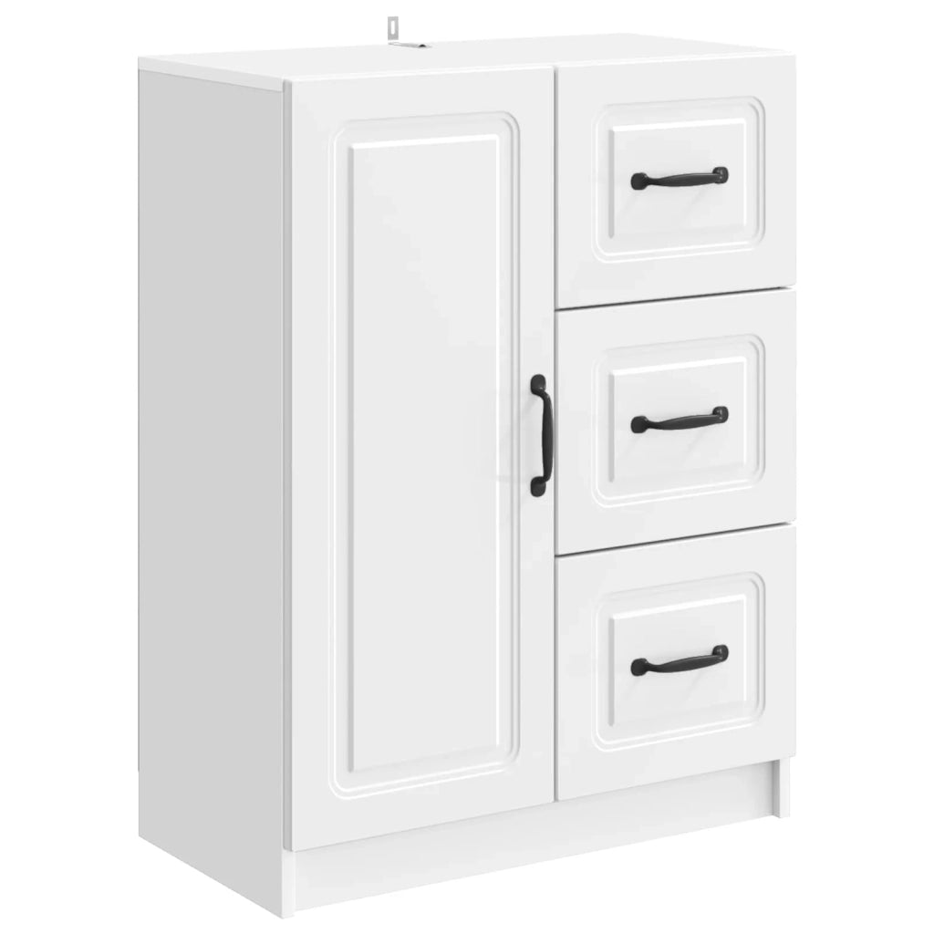 Credenza Bianco Lucido 66 x 34,5 x 87 cm Legno ingegnerizzato 895779
