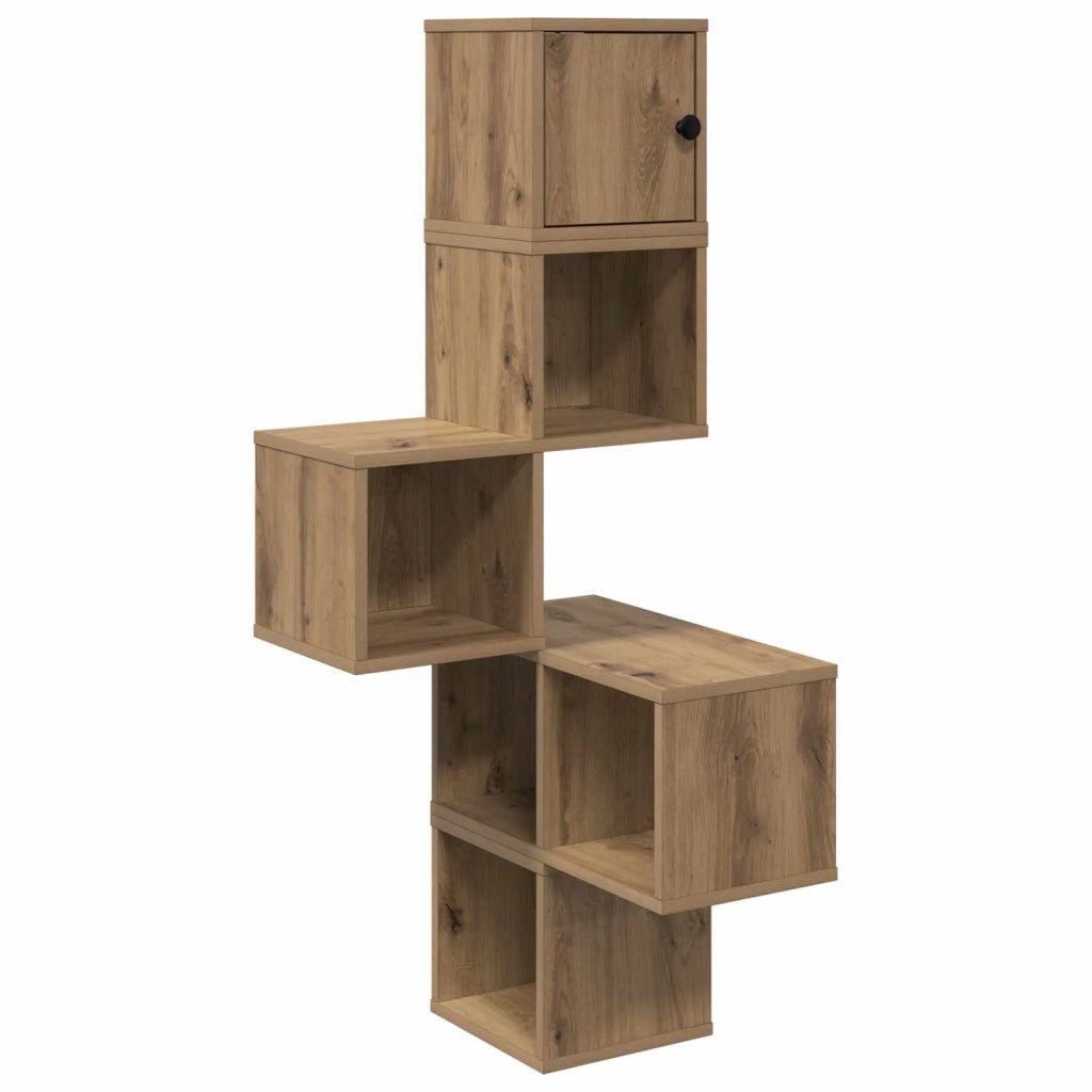 Mensola Angolare da Parete Rovere Artigianale 48 x 48 x 120 cm 8012235